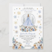 スノーグローブプリンセスウィンターワンダーランドキンセアニラ 招待状 (正面)