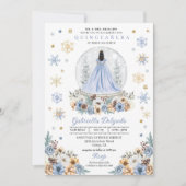 スノーグローブプリンセスウィンターワンダーランドキンセアニラ 招待状 (正面)