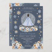 スノーグローブプリンセスウィンターワンダーランドキンセアニラ 招待状 (正面/裏面)