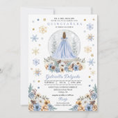スノーグローブプリンセスウィンターワンダーランドキンセアニラ 招待状 (正面)