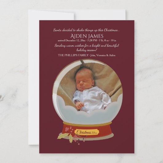 スノーグローブホリデイカード シーズンカード (正面)