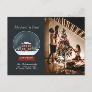 スノーグローブホリデイフォトムービングアナウンス シーズンポストカード