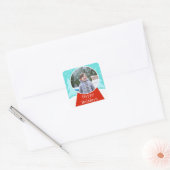 スノーグローブホリデーフォトシール スクエアシール (封筒)