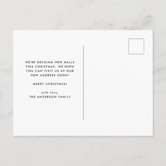 スノーグローブホリデー写真の移動のお知らせ シーズンポストカード (裏面)