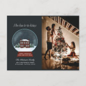 スノーグローブホリデー写真の移動のお知らせ シーズンポストカード (正面)