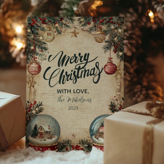 スノーグローブワンダーランドクリスマス シーズンカード