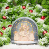 スノーグローブヴィンテージ天使とクリスマスツリー (クリスマス)