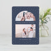 スノーグローブ写真 クリスマス ホリデー カード (スタンド正面)