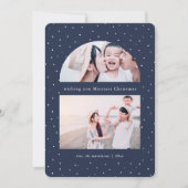 スノーグローブ写真 クリスマス ホリデー カード (正面)