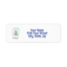 スノーグローブ差出人住所ラベル