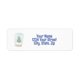 スノーグローブ差出人住所ラベル ラベル