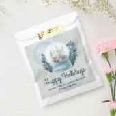 スノーグローブ水彩クリスマスホリデーギフトタグ フェイバーバッグ (封をした状態)