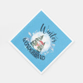 スノーグローブ雪だるま スタンダードランチョンナプキン (角)