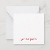 スノーグローブ アムステルダム ビレッジ ミニ クリスマス ノートカード (裏面)