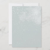 スノーグローブ 冬のワンダーランド 冬のベイビーシャワー 招待状 (裏面)