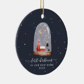 スノーグローブ |初めてのクリスマスの新しいホーム セラミックオーナメント (右)