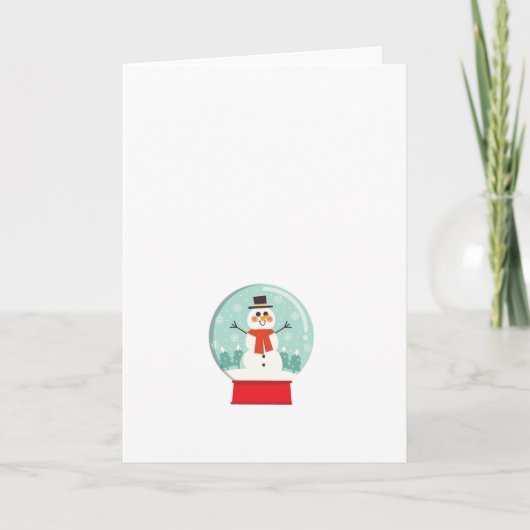 スノーグ妊婦のローブ雪だるま妊娠出産 案内状 (正面)