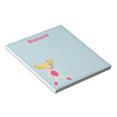 スノーケリングの女の子のビーチのパーティー ノートパッド (アングル)