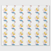 スノーケリングの白いガチョウ ラッピングペーパー (フラット)