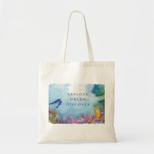 スノーケルのカップルのトートバック トートバッグ (正面)