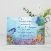 スノーケルのカップルの招待状 招待状 (スタンド正面)