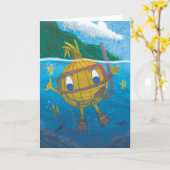 スノーケルのキャンディのタマネギの空白のなカード カード (黄色い花)