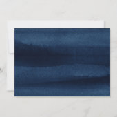 スノーケルの青い水彩画のモダンな結婚式のタイポグラフィ 招待状 (裏面)