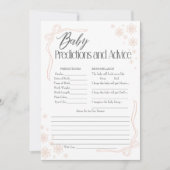 スノーコケットトープベビー予測アドバイスカード 招待状 (正面)