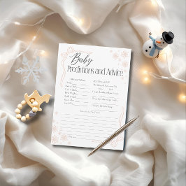 スノーコケットトープベビー予測アドバイスカード 招待状