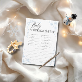 スノーコケットブルーベビー予測&アドバイスカード 招待状