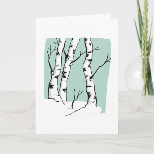 スノーコロラド《植物》アスペン空白のグリーティングカード サンキューカード (正面)