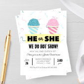 スノーコーンジェンダーの表示パーティー 招待状