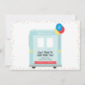 スノーコーントラック誕生日パーティーの招待状 招待状 (裏面)