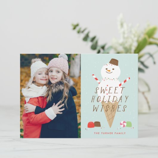 スノーコーンフォトクリスマスカード 案内状 (スタンド正面)