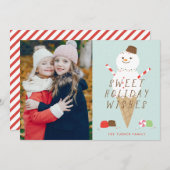 スノーコーンフォトクリスマスカード 案内状 (正面/裏面)