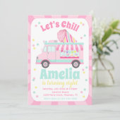 スノーコーン 誕生日招待状 | シェーブアイス トラック 招待状 (スタンド正面)