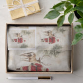 スノーサンタとトナカイ 薄葉紙 (ギフト)