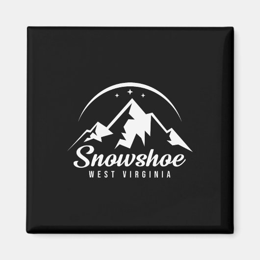 スノーシューウエストバージニアスキーリゾートスキースノーボード マグネット (正面)
