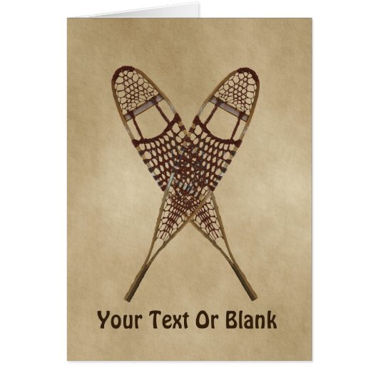 スノーシューズオンオールド紙 (正面)