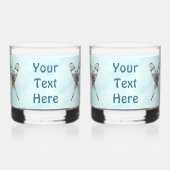 スノーシューズオンオールド紙 ウイスキーグラス (裏面)