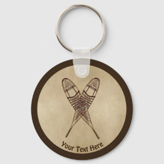 スノーシューズオンオールド紙 キーホルダー