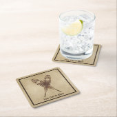 スノーシューズオンオールド紙 スクエアペーパーコースター (インサイチュ)