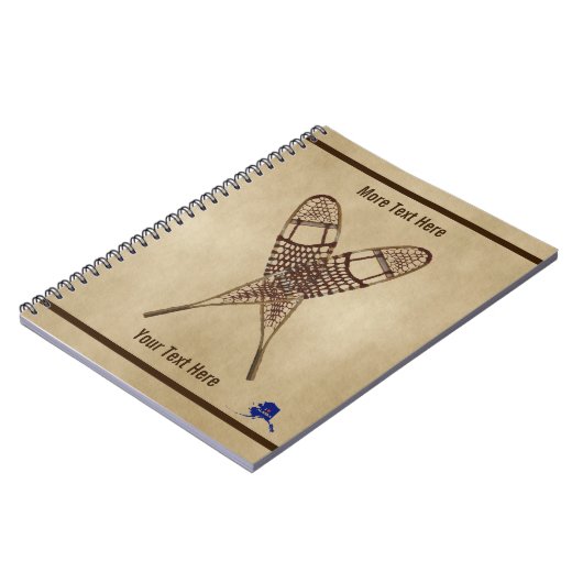 スノーシューズオンオールド紙 ノートブック (左側)