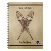 スノーシューズオンオールド紙 ノートブック (正面)