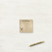 スノーシューズオンオールド紙 ポストイット (デスク上)