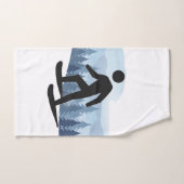 スノーシューデザイン バスタオルセット (ハンドタオル)