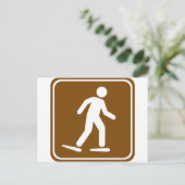 スノーシュートレイル高速道路標識 ポストカード (スタンド正面)