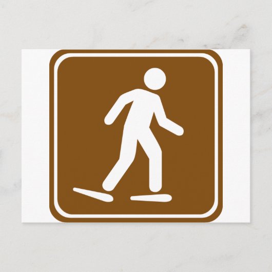 スノーシュートレイル高速道路標識 ポストカード (正面)