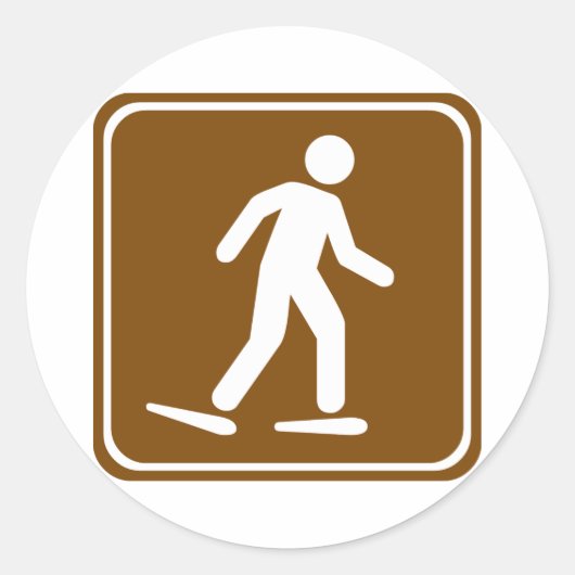 スノーシュートレイル高速道路標識 ラウンドシール (正面)