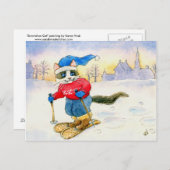 スノーシュー猫はがき ポストカード (正面/裏面)